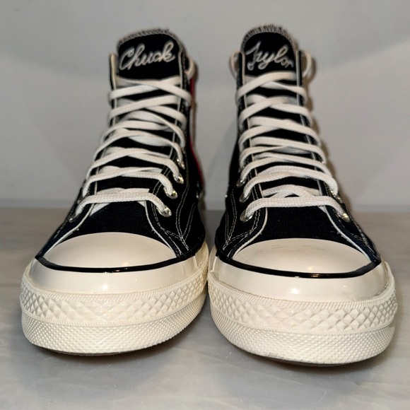 Converse Chuck Taylor All Star 70 High Top Shoes Red & White Stripe - Men’s 11.5 - Picture 5 of 14